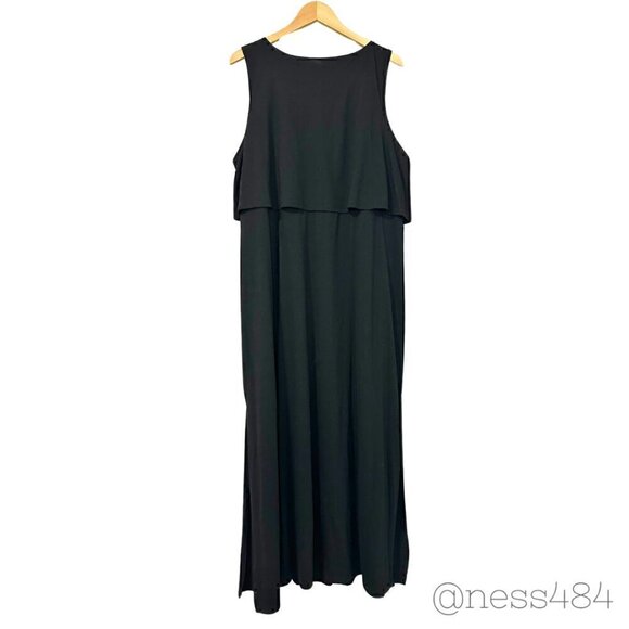 Plus Size Black Maxi Dress w/Slits Size 2XL - Picture 2 of 6